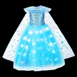 Light up Frozen Costume Snow Queen Elsa Classic Dress for Girl Birthday Party Ball Gown Princess Anna Carnival Vestidos with LED