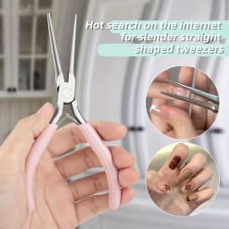 Nail tool pink handle long tip shaping pliers to construct extension Manicure special nail shaping clip