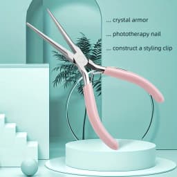 Nail tool pink handle long tip shaping pliers to construct extension Manicure special nail shaping clip