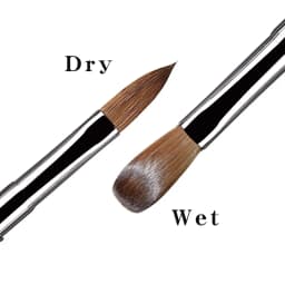 100% Pure Kolinsky Hair Nail Art Brush Round Nail Oval Brush Acrylic OEM Logo Black Color Handle Nail Supplies for Professionals