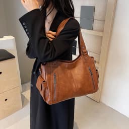 Soft Interior Compartment Shoulder Bags High Quality Contrasting Colors Crossbody Bags for Women Fashion Pu Leather Handbags