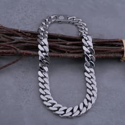 Europe and the United States hip-hop style stainless steel Cuban buckle necklace fashion retro minimalist punk men's necklace