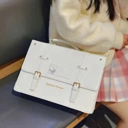 Y2K Preppy Style Large Capacity Ita Backpack Lolita Girl Transparent Fashion DIY Display Shoulder Bag Crossbody Bag Cute Handbag