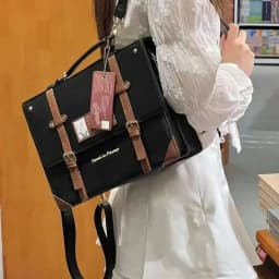 Y2K Preppy Style Large Capacity Ita Backpack Lolita Girl Transparent Fashion DIY Display Shoulder Bag Crossbody Bag Cute Handbag