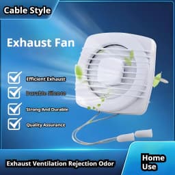 Silent 220V Exhaust Fan 4/6/7inch 110/150/180mm Strong Ventilating Kitchen Bathroom Toilet Window Wall Mounted Extractor