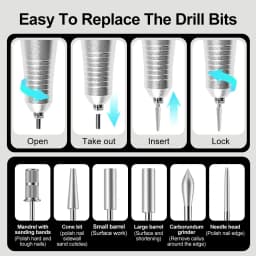 35000RPM Nail Drill Machine for Nails Rechargeable Manicure Low Noise Professional Electric Nail Drills Motor Polishe Sander