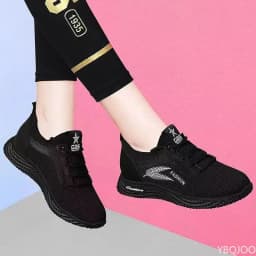 2025 Breathable Shoes Versatile Trendy Mom Flats Women's Wear Resistant Sneakers Soft-Soled Comfort Casual Ladies Shoes Mujer