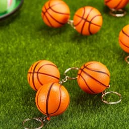 12-24Pcs Basketball Ball Keychain Sports Keychain Creative Mini Keychain Backpack Pendant Car Accessories Gift Sports Theme