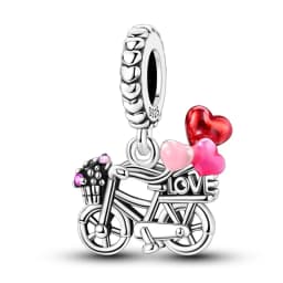 Romantic Valentine's Day Charms Pink Heart Rose Bear Charms Fit for 925 Silver Bracelet Necklace Women Anniversary‘s Gifts