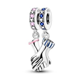 Romantic Valentine's Day Charms Pink Heart Rose Bear Charms Fit for 925 Silver Bracelet Necklace Women Anniversary‘s Gifts