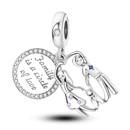Romantic Valentine's Day Charms Pink Heart Rose Bear Charms Fit for 925 Silver Bracelet Necklace Women Anniversary‘s Gifts