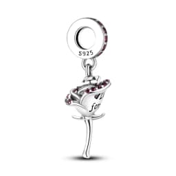Romantic Valentine's Day Charms Pink Heart Rose Bear Charms Fit for 925 Silver Bracelet Necklace Women Anniversary‘s Gifts