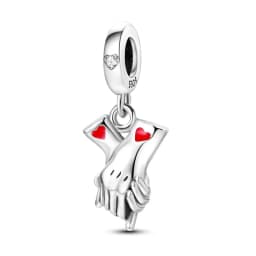 Romantic Valentine's Day Charms Pink Heart Rose Bear Charms Fit for 925 Silver Bracelet Necklace Women Anniversary‘s Gifts