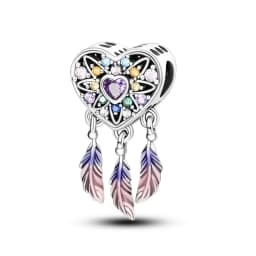 Romantic Valentine's Day Charms Pink Heart Rose Bear Charms Fit for 925 Silver Bracelet Necklace Women Anniversary‘s Gifts