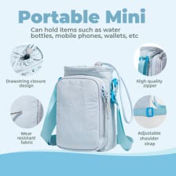 Small Water Bottle Carrier Bag with Adjustable Shoulder Strap Convenient Outdoors Water Bottle Pouch with Phone Pocket