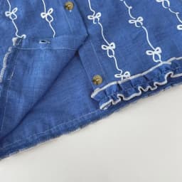 Summer Kids Clothes Korean Version Fashion 3-7Y Girls Blue Imitation Denim Bow Print Sleeveless Tops+Pants 2 Pcs Set