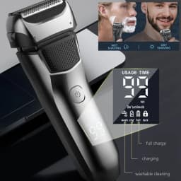 Kemei Men's Electric Shaver Facial Beard Wet & Dry Shaver Rechargeable Professional Razor Shaving Machine