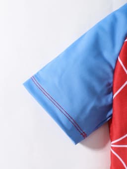 Baby Boys Color Block Round Neck Spider Pattern One-Piece Swimsuit Infant Swimwear Comfortable Spandex Polyester Blend