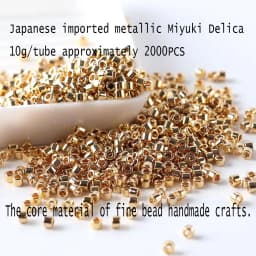 10g Tube Miyuki Delica Japan Imported Seed Beads Metallic Color 11/0 Glass Seed Beads Are Suitable for All Kinds of DIY Handmade