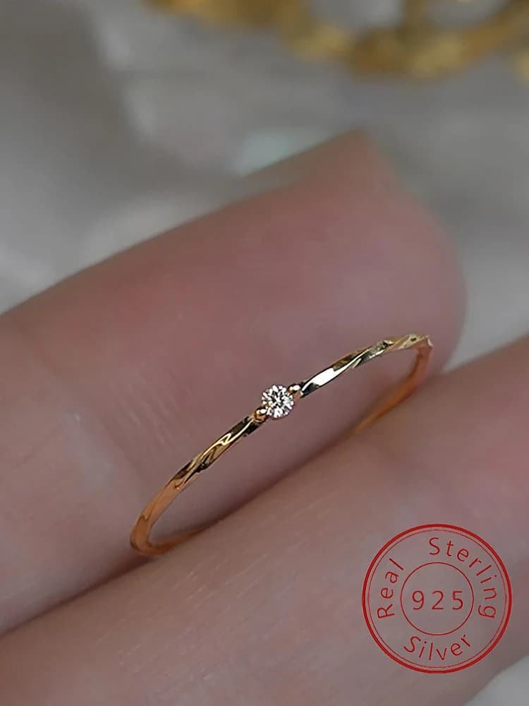 925 Sterling Silver Simplicity Advanced Personalized Wrap Zircon Rings for Women Ring High Quality Gold Color Fine Jewelry