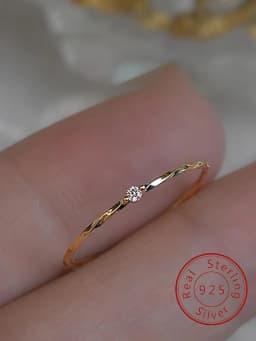 925 Sterling Silver Simplicity Advanced Personalized Wrap Zircon Rings for Women Ring High Quality Gold Color Fine Jewelry