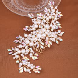 Wedding Alloy Pearl Hair Comb Jewelry Girls Handmade Hairpin Hair Comb Bridal Tiaras Wedding Hair Accessory Jewelry Gift