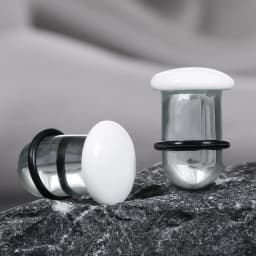 Casvort Pyrex Glass Dead Plugs 14G-00g Comfy Ear Gauges Tunnels Expander 0.5mm Increments Piercing Body Jewelry Stretching Kit