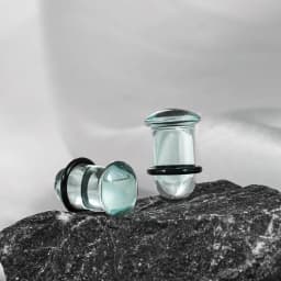 Casvort Pyrex Glass Dead Plugs 14G-00g Comfy Ear Gauges Tunnels Expander 0.5mm Increments Piercing Body Jewelry Stretching Kit