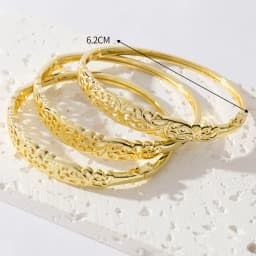 18k Gold Color Jewelry Set for Party Design Earrings and Pendant Necklace Bracelet Ring Set for Engagement