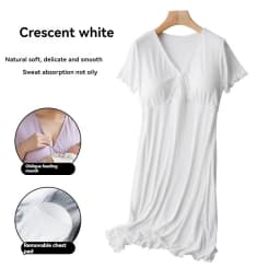 Ladies' Padded Summer Maternity Sleep Dress Thin Postpartum Breastfeeding Home Wear For Comfortable Nursing Pajamas
