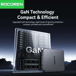 Rocoren 200W GaN Charger PD Fast Charging USB Type C Charger 270W 6 in 1 USBC Power Station For iPhone 16 15 Pro Max Xiaomi 14