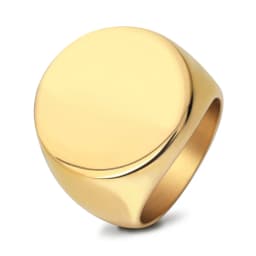Customized Signet Ring Engrave Name Logo Photo Jewelry Stainless Steel Round Men Women For Family Wedding Personalized Gifts