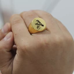 Customized Signet Ring Engrave Name Logo Photo Jewelry Stainless Steel Round Men Women For Family Wedding Personalized Gifts