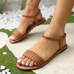 2025 Women's Classic Round Toe Open-toe Sandals Summer New Fashion Comfortable Solid Color Women's Shoes Large Size