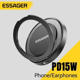 Essager Magnetic Wireless Charger With Holder 15W Fast Charging For IPhone17 16 15 14Pro Max Airpods Mini Wireless Phone Charger