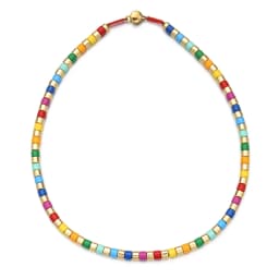 ZMZY New Tube Seed Beads Enamel Necklace For Womne Colorful Beaded Jewelry Heavy Metal Necklace Bracelets Jewelry Wholesale