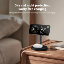 15W Fast Wireless Charger Stand 3-in-1 Magnetic Wireless Charger For iPhone 12-16 Series iWatch And AirPods Adjustable Angle