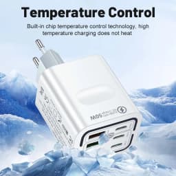 Total 100W 6 Ports Fast Charging EU/US/UK Plug Wall Charger For iPhone Samsung Xiaomi Huawei USB Phone Charger Adapter