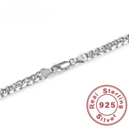 Original 925 Sterling Silver 8MM Cuban Necklace Men Women Wedding Fine Jewelry Accessories Party Gift