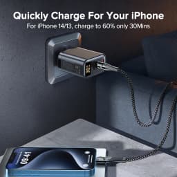 Tuodes 30W GaN USB Charger 3-Ports USB Type C Fast Charging PD3.0 Quick Charge Wall Adapter For iPhone 17 16 Samsung Xiaomi iPad