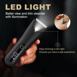 Groin & Body Hair Trimmer for Men, Electric Ball Pubic Trimmer Shaver with Charge Base ,Replaceable Ceramic Blade Heads, Wet/Dry