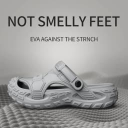EVA Sandals for Men in Summer, Thick Soft Soled for Outdoor Wear, Beach Shoes for Casual Sports, and Perforated Shoes