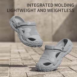EVA Sandals for Men in Summer, Thick Soft Soled for Outdoor Wear, Beach Shoes for Casual Sports, and Perforated Shoes