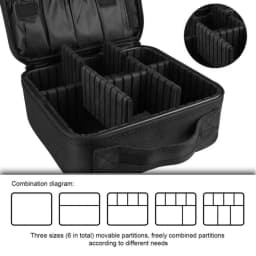 Makeup Bag Train Case Makeup Cosmetic Bag Organizer Portable Artist Storage Bag With Adjustable Dividers Makeup Brush Case