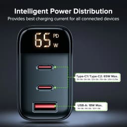 Tuodes 65w GaN Charger PPS PD USB Type C Fast Charging QC4.0 Quick Charge For iPhone 17 Macbook Air Tablet Samsung Xiaomi Laptop