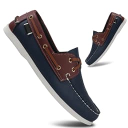 Men's Trendy Apron Toe Loafer Shoes, Slip On Comfy Non Slip For Outdoor Walking Traveling, Spring And Summer