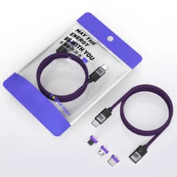 240W Type C Magnetic Charging Cable PD3.1 USB C to USB C/Micro USB Magnetic Charger Fast Charging Cord for Phone Laptop Tablet