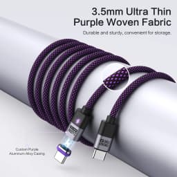240W Type C Magnetic Charging Cable PD3.1 USB C to USB C/Micro USB Magnetic Charger Fast Charging Cord for Phone Laptop Tablet