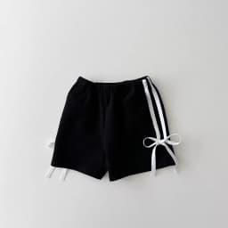 K2453 Summer Fashionable Thin Baby Girls' Loose Fit Casual Shorts with Butterfly Knot Waist Cute Trendy Unisex Kids' Clothing