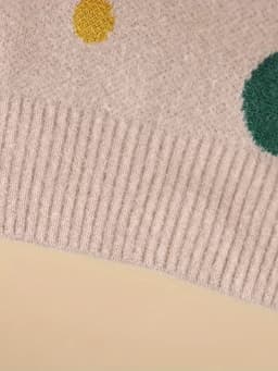 Girls' Sweater Pullover, Baby Fleece-Lined Thick Stylish Knitwear, Children's Autumn New Versatile Knit Top